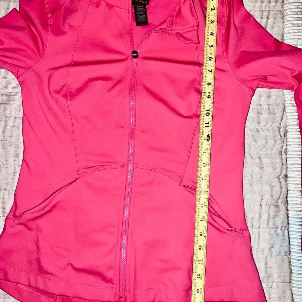 Spyder Women's Full Zip Athletic Jacket Coral Pink Medium - Picture 8 of 13